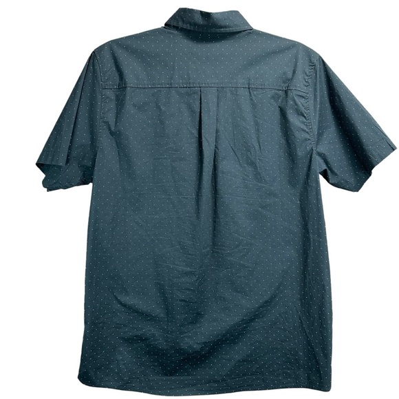 VUORI Crest Short Sleeve Button-down Shirt In Indigo Micro Dot - Picture 4 of 5